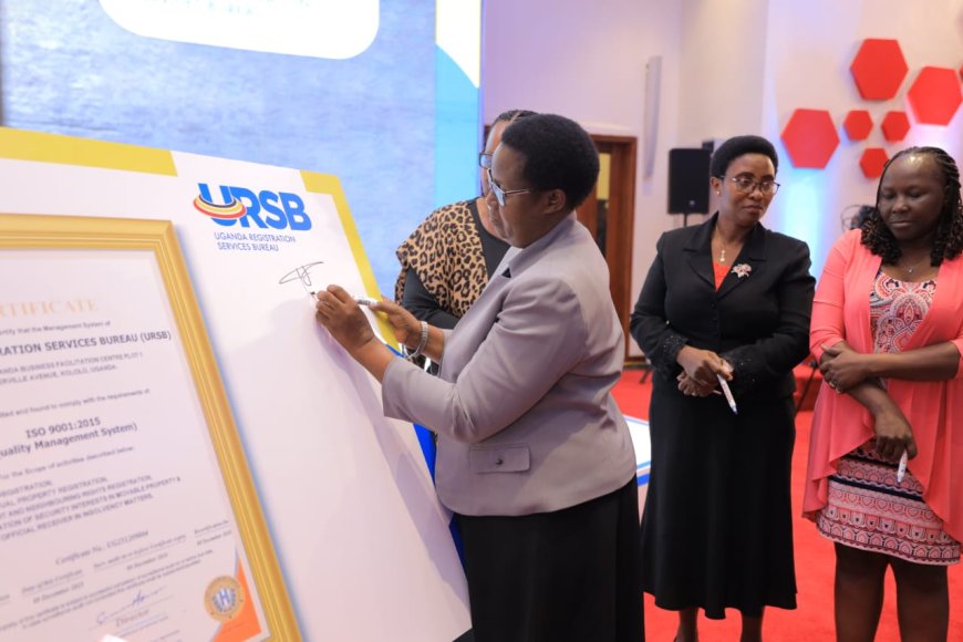 URSB Celebrates Attainment of ISo 90012015 Quality Management System Certification