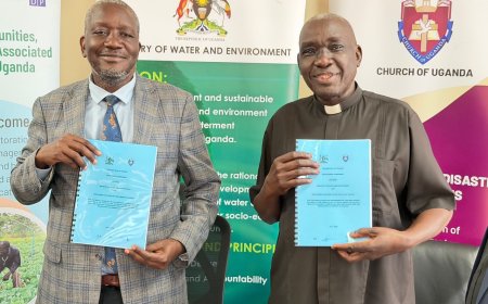 Church of Ugansda,Ministry of Watr Sign MOU To Improve Wetlands